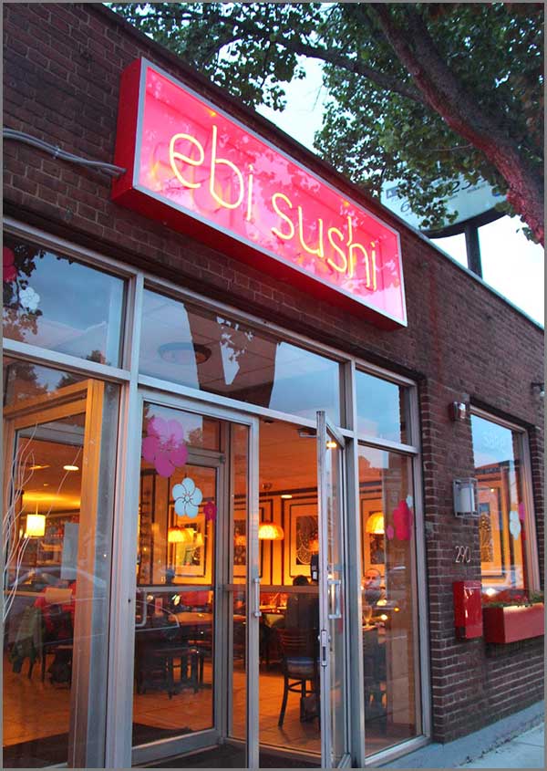 image of the exterior of Ebi Sushi, Somerville, MA