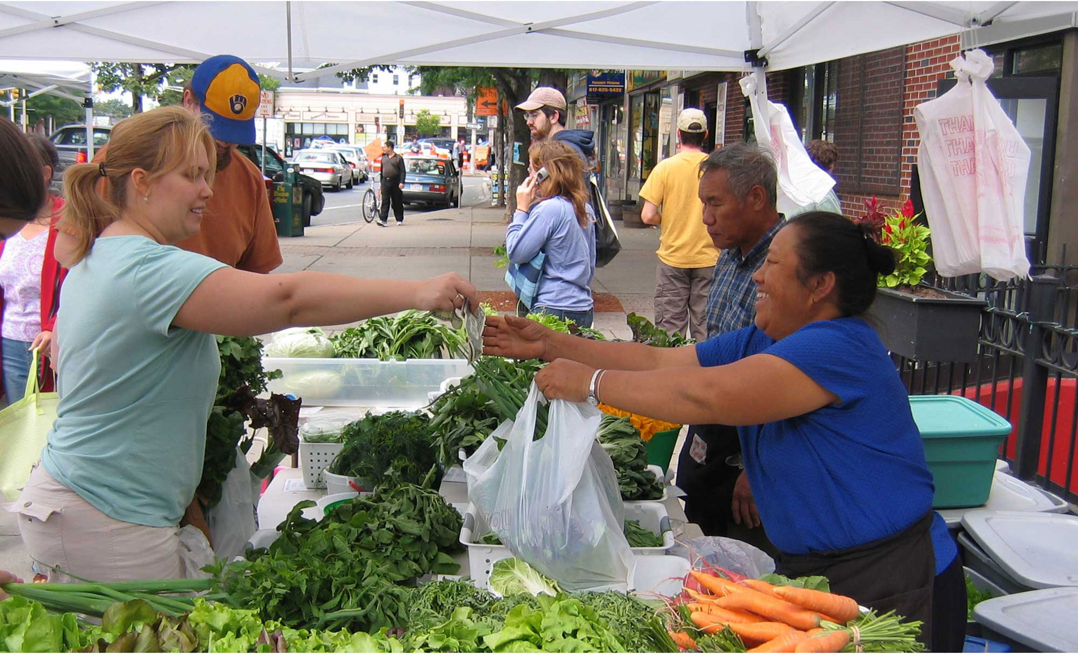 picture of people at a farmers' market